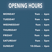 SUMMER OPENING TIMES & Holiday Closure