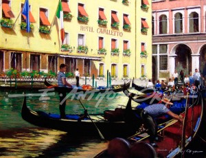 Gondolas at the Hotel Cavalletto
